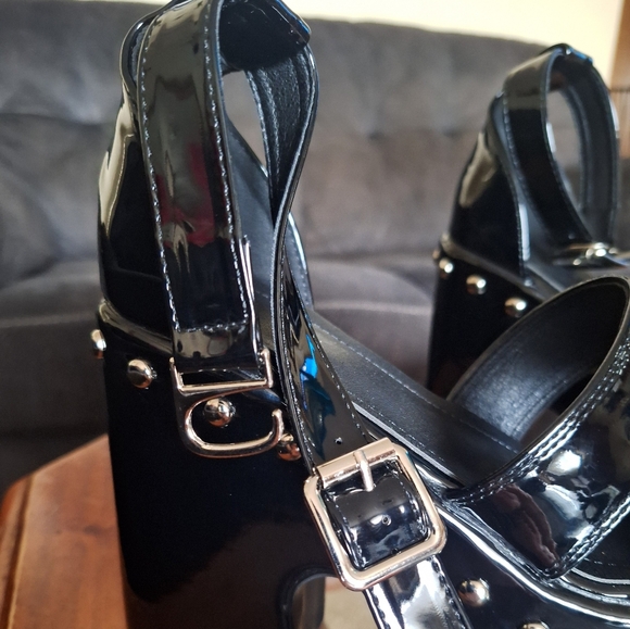 Y2K Goth Platform Chunky High Heel Shoe Sandals - Picture 8 of 10